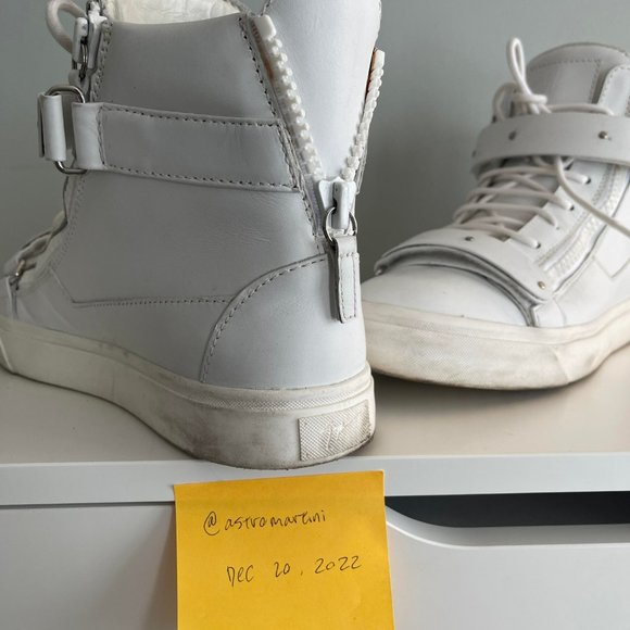 Giuseppe Zanotti High Top Leather Sneakers - Picture 4 of 10